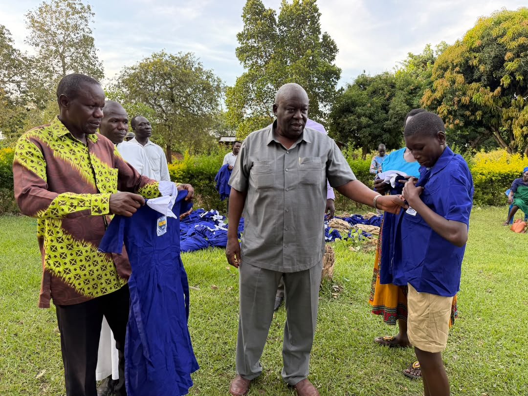 Minister Sam Engola Donates 456 Uniforms to Olilo Primary School Pupils