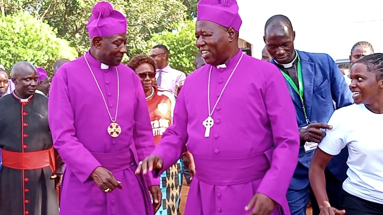 Archbishop kaziimba commends Bishop olwa, hails unity and teamwork in farewell visit to lango